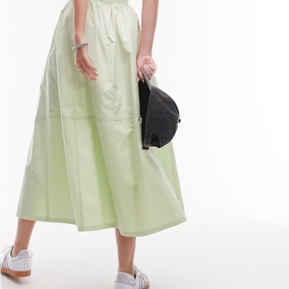 Topshop Light Green Women's Poplin Skirt Size 6